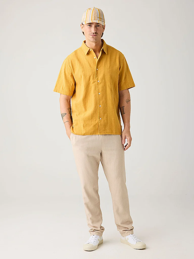 Knowledge Cotton Apparel Shirt Yellow XL 2